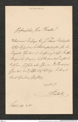Nachlass Franz Steindachner, Brief von D. Sroitack an Franz Steindachner (29.04.1881), Inv.Nr. 503.01, Seite 1